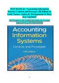 Accounting Information Systems&colon; Controls and Processes&comma; 5th Edition &vert; Test Bank & Comprehensive Exam Resources &semi; Complete Questions&comma; Answers & Study Material