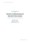 WGU D412 Task 1 Performance Assessment &vert; Network Analytics & Troubleshooting Help Desk Ticket Report &vert; All 6 Tickets &plus; Root Cause Analysis & Solutions &vert; 2026 Updated&period;