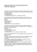 ARM 402 PRACTICE TEST QUESTIONS WITH VERIFIED ANSWERS