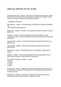 ARM 402 VERIFIED STUDY GUIDE