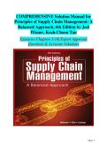 Principles of Supply Chain Management&colon; A Balanced Approach&comma; 6th Edition &vert; Joel Wisner & Keah-Choon Tan&semi; Complete & Comprehensive Solution Manual &vert; Full Study Guide & Answer Resource