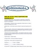 ARM 400 ACTUAL FINALS QUESTIONS AND ANSWERS SET A&period;pdf