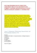 WGU D441 PHARMACOLOGY OBJECTIVE &NewLine;ASSESSMENT 300 ACTUAL QUESTIONS AND &NewLine;CORRECT ANSWERS WITH RATIONALE LATEST &NewLine;UPDATE ALREADY GRADED A&plus; ASSURED PASS