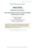 WGU D522 Task 1 Performance Assessment &vert; Python Network Automation&comma; Device Inventory&comma; Connectivity & DNS Compromise Audit &vert; Complete 2026 Guide&period;