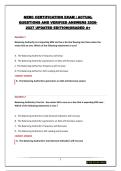 NERC CERTIFICATION EXAM &vert; ACTUAL QUESTIONS AND VERIFIED ANSWERS 2026-2027 UPDATED EDITION&vert;GRADED A&plus;
