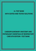 Test Bank For Cardiopulmonary Anatomy and Physiology&colon; Essentials of Respiratory Care&comma; 6th Edition by Terry R&period; Des Jardins