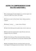 ASTRO 7N COMPREHENSIVE EXAM&NewLine;SOLVED QUESTIONS &plus;