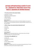 portage pathophysiology module 8 exam 25&plus; &lpar;Updated for 2026&sol;2027&rpar; Exam Prep Pack A&plus; Questions & Verified Answers