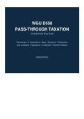 WGU D558 Pass-Through Taxation Comprehensive Study Guide &vert; 2026 Edition with complete solutions&period;