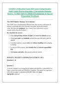 CISSP&reg; Certification Exam 2026 Latest Comprehensive &NewLine;Study Guide Practice Questions&comma; Cybersecurity Domains &NewLine;Review&comma; Verified Answers&comma; Detailed Explanations & Success &NewLine;Preparation Workbook 