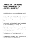 ASTRO 7N FINAL EXAM SCRIPT&NewLine;COMPLETE QUESTIONS AND&NewLine;ANSWERS 100&percnt; CORRECT