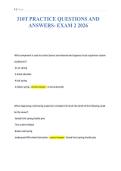 310T PRACTICE QUESTIONS AND&NewLine;ANSWERS- EXAM 2 2026