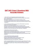 ENT 3451 Exam 2 Questions With Accurate Answers