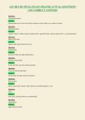 ASU BIO 201 FINAL EXAM UPDATED ACTUAL QUESTIONS&NewLine;AND CORRECT ANSWERS&NewLine;