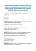 FAA Repairman Certificate &ndash; Light-Sport Aircraft &lpar;Lsa&rpar; Inspection &ndash; Airplane Practice Exam Questions And Correct Answers &lpar;Verified Answers&rpar; Plus Rationales 2026&sol;2027 Q&A &vert; Instant Download Pdf