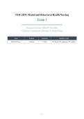 NUR 2459 EXAM 1 ACTUAL 2026&sol;2027 &vert; Mental and Behavioral Health Nursing &vert; Verified Q&A &vert; Rasmussen &vert; Pass Guaranteed - A&plus; Graded&NewLine;&NewLine;