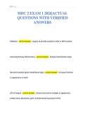 MDC 2 EXAM 1 2026&vert;ACTUAL&NewLine;QUESTIONS WITH VERIFIED&NewLine;ANSWERS&NewLine;