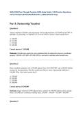 WGU D558 Pass-Through Taxation MCQ Study Guide &vert; 100 Practice Questions&comma; Correct Answers & Detailed Rationales &vert; 2026 OA Exam Prep