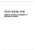Test Bank For Study Guide for Medical-Surgical Nursing&comma; 7th Edition by Adrianne Dill Linton&comma; Mary Ann Matteson
