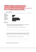 CHEM133 C007 Lab Safety Report - Summer 2026 Final Submission- Beyond Labz Fully Solved 100&percnt;&period;