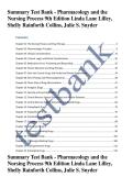 Test Bank For Pharmacology and the Nursing Process&comma; 9th Edition Linda Lane Lilley&comma; Shelly Rainforth Collins&comma; Julie S&period; Snyder &lpar;ALL CHAPTER 1 - 58 FULLY COVERED&rpar;