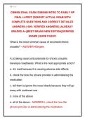 CMN568 FINAL EXAM &sol;CMN568 INTRO TO FAMILY NP &NewLine;FINAL LATEST 2026&sol;2027 ACTUAL EXAM WITH &NewLine;COMPLETE QUESTIONS AND CORRECT DETAILED &NewLine;ANSWERS &lpar;100&percnt; VERIFIED ANSWERS&rpar; &vert;ALREADY &NewLine;GRADED A&plus;&vert;&vert;BEST BRAND NEW EDITION&vert;&vert;VERIFIED &NewLine;EXAMS &vert;&vert;SURE PASS&excl;&excl;&excl; 
