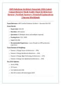 AWS Solutions Architect Associate 2026 Latest &NewLine;Comprehensive Study Guide Cloud Architecture &NewLine;Review &vert; Verified Answers &vert; Detailed Explanations &NewLine;&vert; Success Workbook