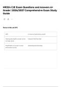 NR324 CJE Exam Questions and Answers A&plus; Grade &vert; 2026&sol;2027 Comprehensive Exam Study Guide