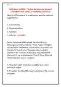 CNOR Exam 2026&sol;2027 &lpar;Verified Questions And Answers&rpar; &NewLine;&vert;&vert;Best Brand New Edition&vert;&vert;Sure Exams&vert;&vert;Sure Pass&excl;&excl;&excl; 