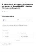 NJ Title Producer Terms & Concepts Questions and Answers A&plus; Grade 2026&sol;2027 &vert; Complete Title Insurance Study Guide