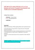 BMS 300 Exam 4 Study Guide 2026&sol;2027 &vert; Actual Questions & Detailed Explanations