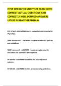 FITSP OPERATOR STUDY SET EXAM WITH &NewLine;CORRECT ACTUAL QUESTIONS AND &NewLine;CORRECTLY WELL DEFINED ANSWERS &NewLine;LATEST ALREADY GRADED A&plus; 