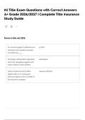 NJ Title Exam Questions with Correct Answers A&plus; Grade 2026&sol;2027 &vert; Complete Title Insurance Study Guide