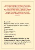 MATERNITY NURSING COMPREHENSIVE PRACTICE EXAM LATEST UPDATED ACTUAL FINAL EXAM WITH ALL POSSIBLE MOST TESTED 100 PRACTICE QUESTIONS AND 100&percnt; CORRECT VERIFIED ANSWERS FULLY SOLVED WITH DETAILED RATIONALES PLUS EXPERT ANSWER KEY 2026-2027 FINAL EXAM UPDATED