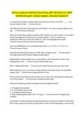 Home Inspector National Exam Prep with all Correct & 100&percnt; Verified Answers &vert;Latest Update &vert;Already Graded A&plus;