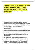 SANS 515 EXAM WITH CORRECT ACTUAL &NewLine;QUESTIONS AND CORRECTLY WELL &NewLine;DEFINED ANSWERS LATEST ALREADY &NewLine;GRADED A&plus; 