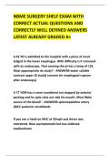 NBME SURGERY SHELF EXAM WITH &NewLine;CORRECT ACTUAL QUESTIONS AND &NewLine;CORRECTLY WELL DEFINED ANSWERS &NewLine;LATEST ALREADY GRADED A&plus; 