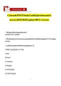 Colorado POST Study Guide Questions and Answers 2025&sol;2026 Update 100&percnt; Correct&period;