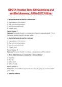 OPOTA Practice Test&colon; 200 Questions and Verified Answers &vert; 2026&ndash;2027 Edition