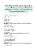 BIOL 252 Human Anatomy & Physiology II w&sol;Lab &vert; Module 3 Exam Review Questions and Answers -Summary &vert; LockDown Browser &vert; Portage Learning 2026&sol;2027