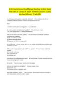 NHIE Home Inspection Manual&colon; Cooling System Study Test with all Correct & 100&percnt; Verified Answers &vert;Latest Version &vert;Already Graded A&plus;