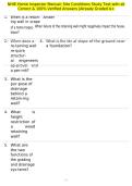 NHIE Home Inspector Manual&colon; Site Conditions Study Test with all Correct & 100&percnt; Verified Answers &vert;Already Graded A&plus;