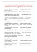 Community and Public Health Nursing &vert; Test Bank with Real Based Questions and Correct Answers &vert; Updated for a Perfect Score &vert; Graded A&plus;