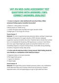 VATI RN MED-SURG ASSESSMENT TEST QUESTIONS WITH ANSWERS &lpar;100&percnt; CORRECT ANSWERS&rpar; 2026&sol;2027