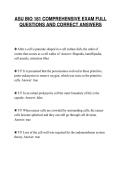 ASU BIO 181 COMPREHENSIVE EXAM FULL&NewLine;QUESTIONS AND CORRECT ANSWERS