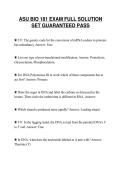 ASU BIO 181 EXAM FULL SOLUTION&NewLine;SET GUARANTEED PASS