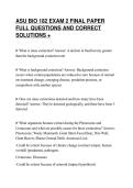 ASU BIO 182 EXAM 2 FINAL PAPER&NewLine;FULL QUESTIONS AND CORRECT&NewLine;SOLUTIONS &plus;