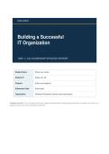 WGU E091 Task 1 CIO Leadership Strategy Report &vert; Building a Successful IT Organization &vert; Fully Completed 2026&period;
