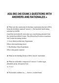 ASU BIO 340 EXAM 3 QUESTIONS WITH&NewLine;ANSWERS AND RATIONALES &plus;