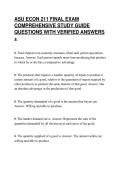 ASU ECON 211 FINAL EXAM&NewLine;COMPREHENSIVE STUDY GUIDE&NewLine;QUESTIONS WITH VERIFIED ANSWERS&NewLine;&plus;